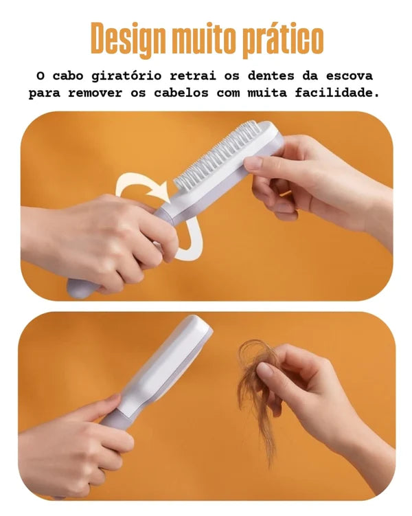 Escova Prática Self-Cleaning