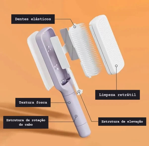 Escova Prática Self-Cleaning